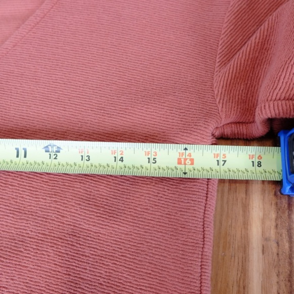 Madewell Texture & Thread‎ Top Women Sz S Cotton Orange Long-Sleeve Tie-Front - Picture 6 of 9